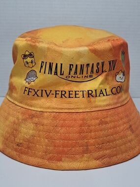 Final Fantasy XIV Bucket Hat PAX East 2024 Orange Tye Dye